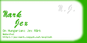 mark jex business card